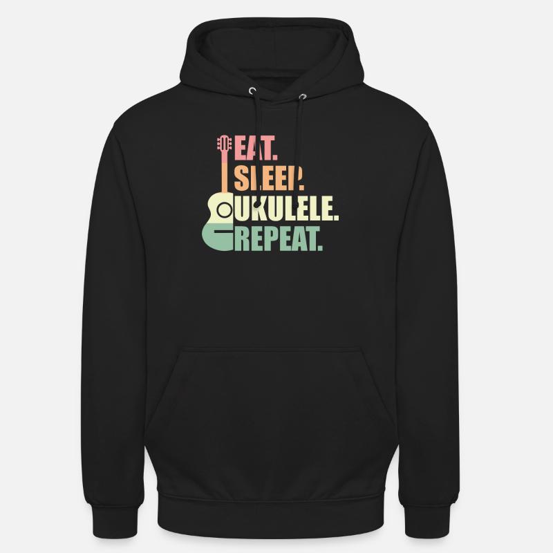 Ukulélé Retro cadeau - Sweat-shirt à capuche unisexe - noir
