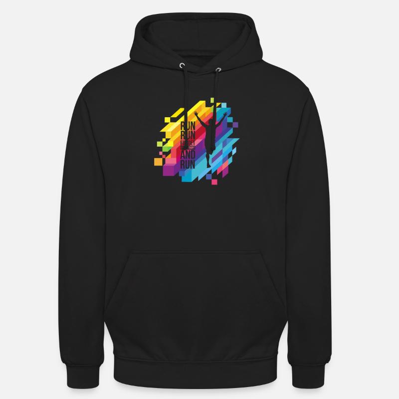 Oubliez tout graphique coureurs - Sweat-shirt à capuche unisexe - noir
