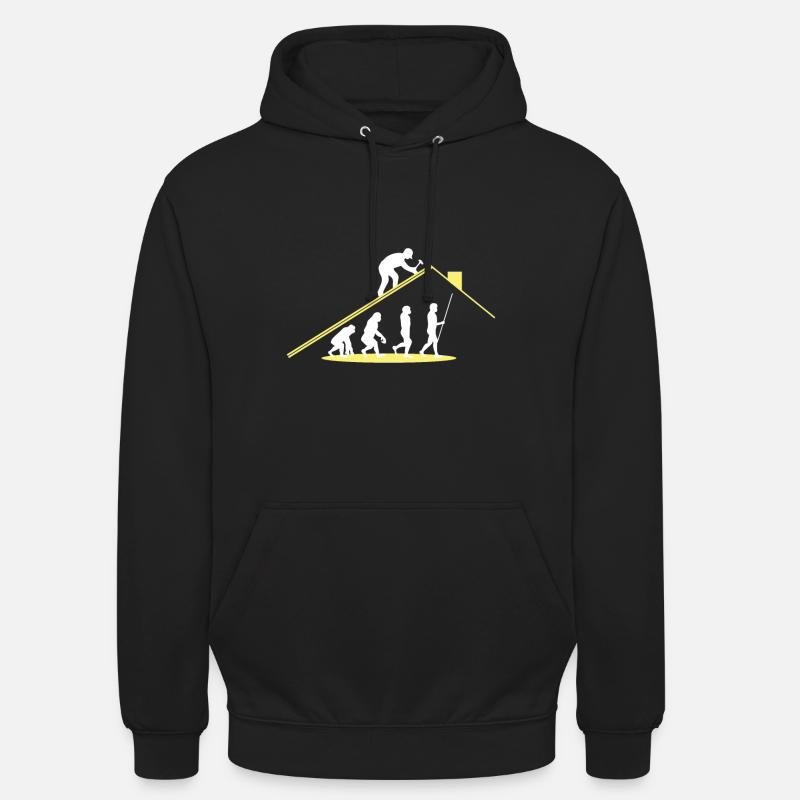 Dachdecker Evolution Arbeiter Unisex Hoodie