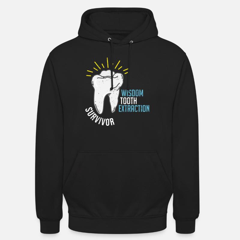 Conception de dent de sagesse - Sweat-shirt à capuche unisexe - noir
