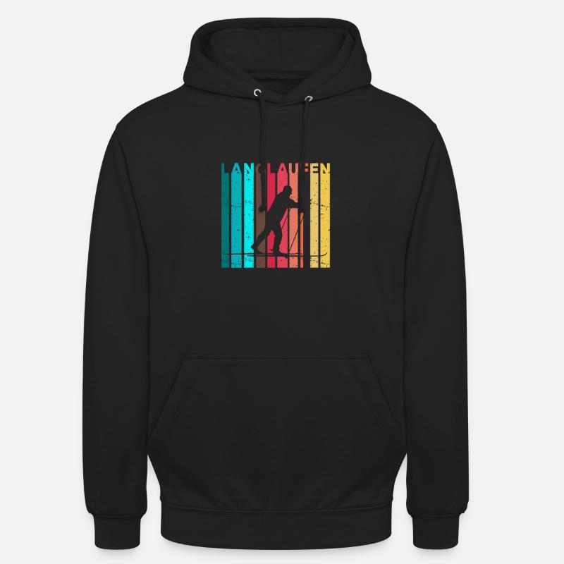 Ski de fond - Sweat-shirt à capuche unisexe - noir