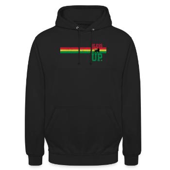 Reggae Rastafari Lion Of Judah - Unisex Hoodie - Schwarz - Vorne - Alina (178cm) & Michal (187cm)