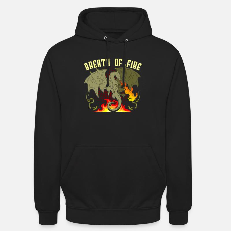dragon - Sweat-shirt à capuche unisexe - noir