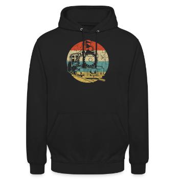 train - Unisex Hoodie - black - Front - Alina (178cm) & Michal (187cm)