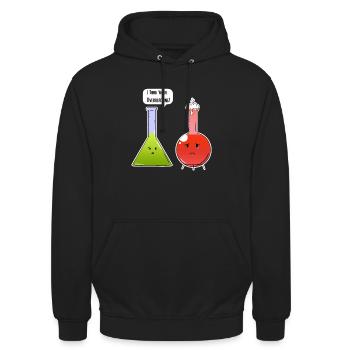 Chemie Chemistry Nerd - Unisex Hoodie - Schwarz - Vorne - Alina (178cm) & Michal (187cm)