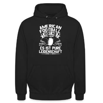 American Football - Unisex Hoodie - Schwarz - Vorne - Alina (178cm) & Michal (187cm)