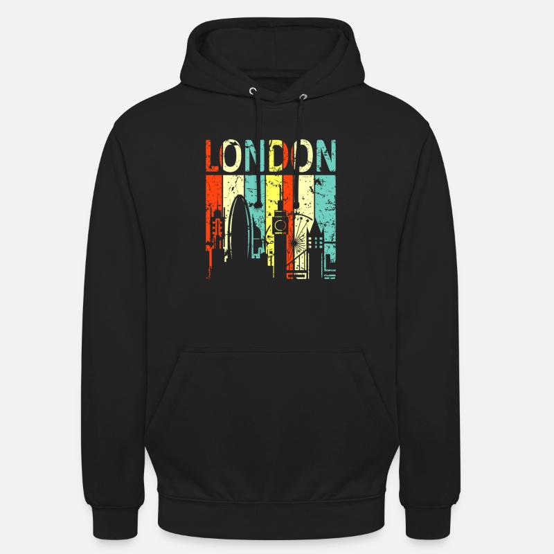 Londres - Sweat-shirt à capuche unisexe - noir