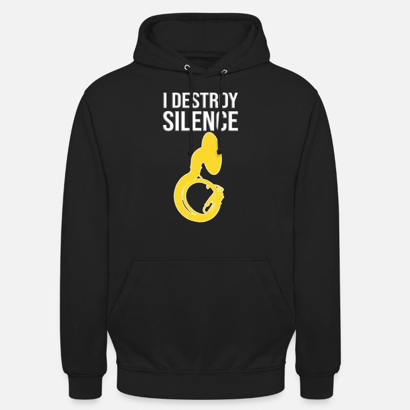 J’ai le silence destroy ! Design de sousaphone amusant - Sweat-shirt à capuche unisexe - noir