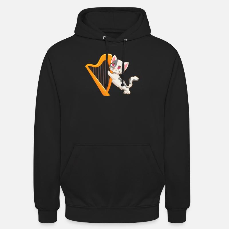Harfe - Unisex Hoodie - Schwarz