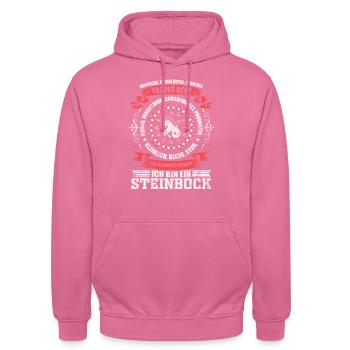 Sternzeichen Steinbock Horoskop - Unisex Hoodie - Pink - Vorne - Alina (178cm) & Michal (187cm)