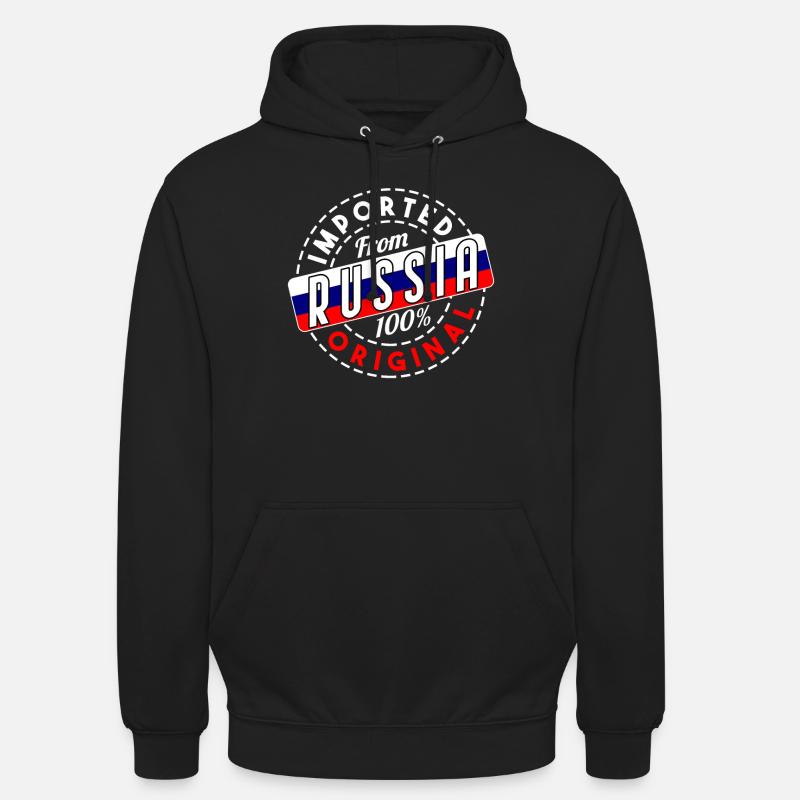 Russie - Sweat-shirt à capuche unisexe - noir