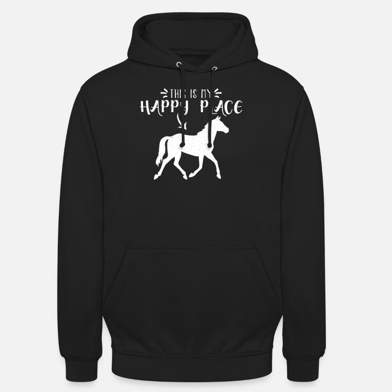 C'est mon endroit heureux - Sweat-shirt à capuche unisexe - noir