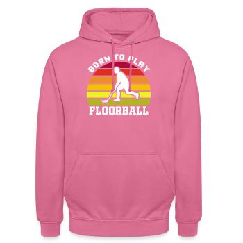 Floorball floorball floorball player hockey - Unisex Hoodie - pink - Front - Alina (178cm) & Michal (187cm)