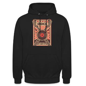 Let´s Rock | Rock n Roll T-Shirt - Unisex Hoodie - Schwarz - Vorne - Alina (178cm) & Michal (187cm)