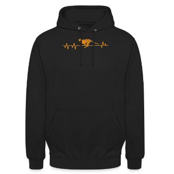 Gepard - Unisex Hoodie - Schwarz - Vorne - Alina (178cm) & Michal (187cm)
