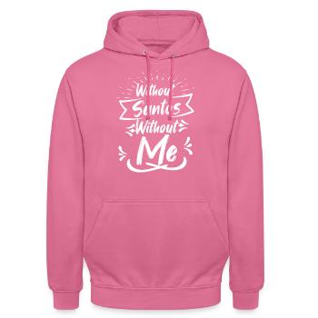 Nom de Santos - Sweat-shirt à capuche unisexe - rose - Devant - Alina (178cm) & Michal (187cm)