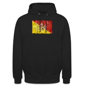 Italy - Unisex Hoodie - black - Front - Alina (178cm) & Michal (187cm)
