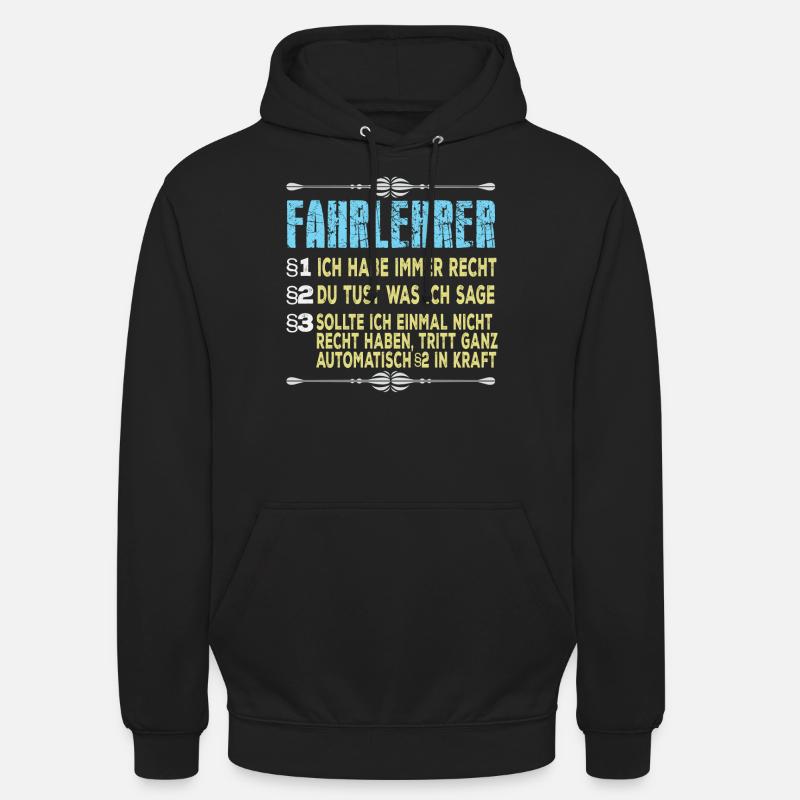 Fahrlehrer Paragraph - Unisex Hoodie - Schwarz