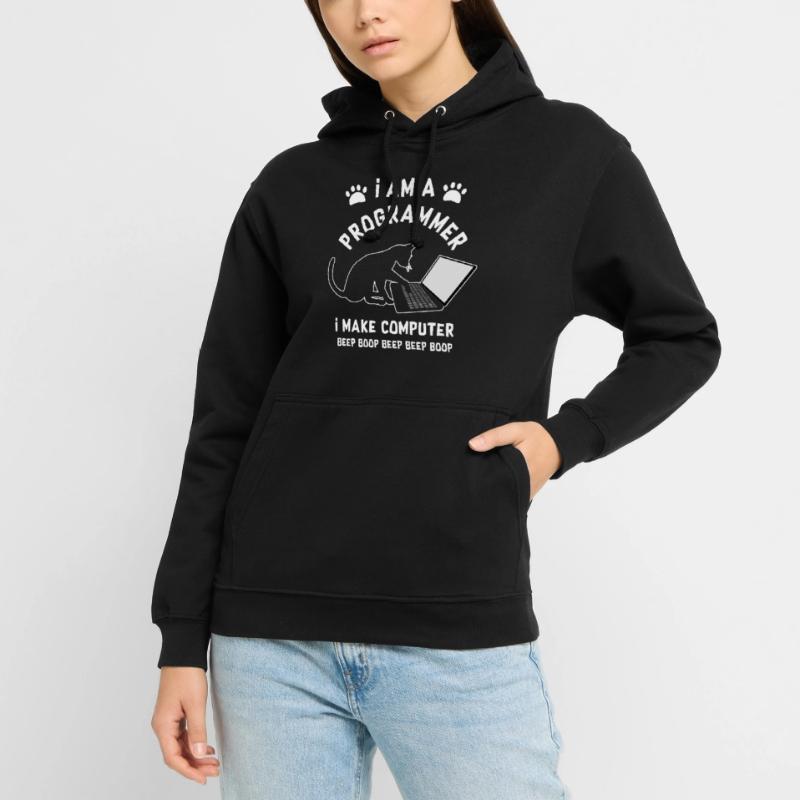 Programmer Cat Programmierer Computer Katze Unisex Hoodie