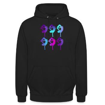 Breakdance dancers - Unisex Hoodie - black - Front - Alina (178cm) & Michal (187cm)
