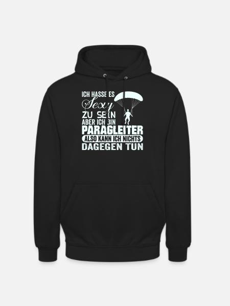 Paragleiten Gleitschirm Paragleiter Fallschirm - Unisex Hoodie - Schwarz