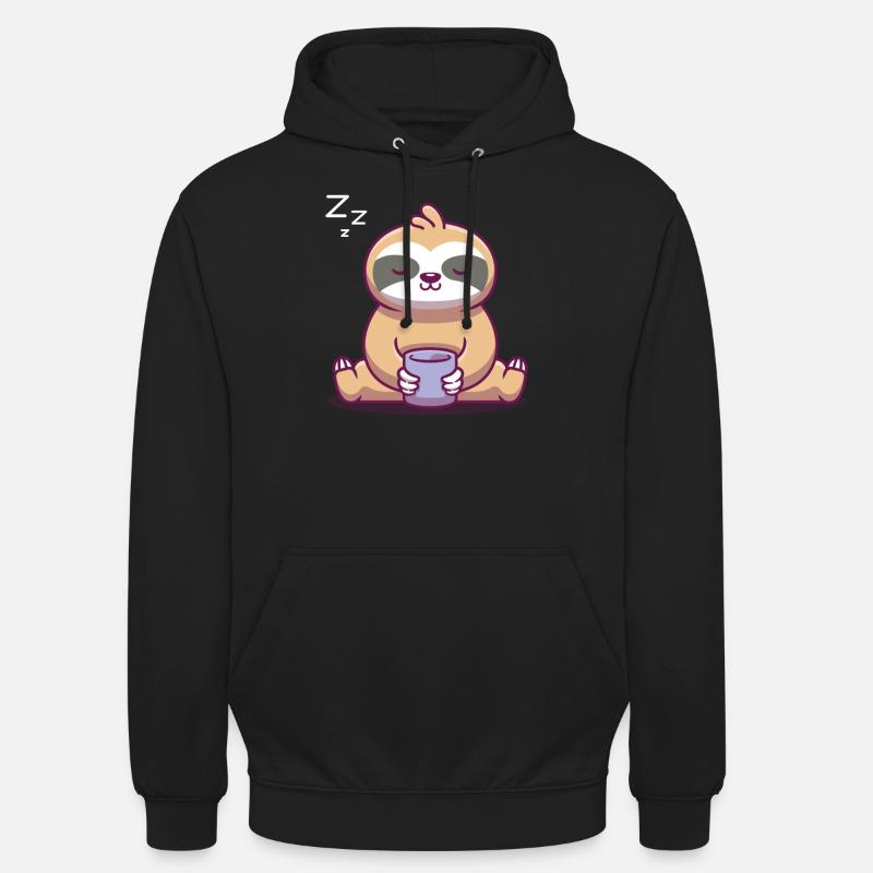 Faultier - Unisex Hoodie - Schwarz