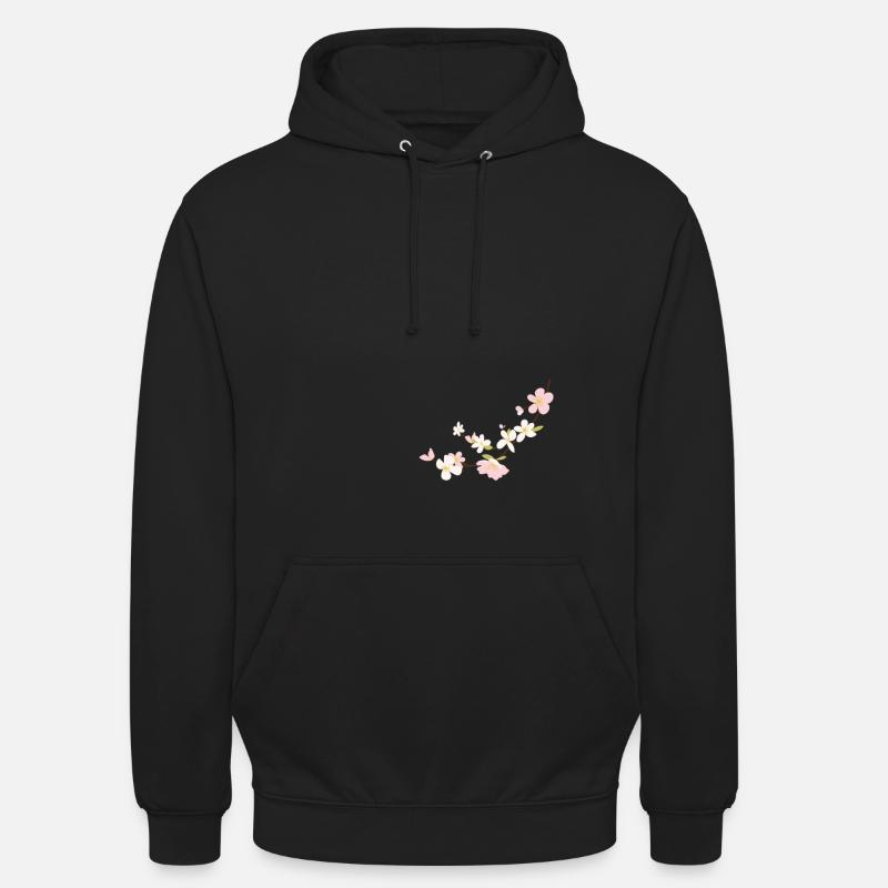 fleurs - Sweat-shirt à capuche unisexe - noir