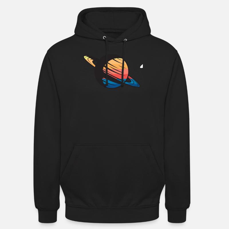 Planet Saturn outer space - Unisex Hoodie - black