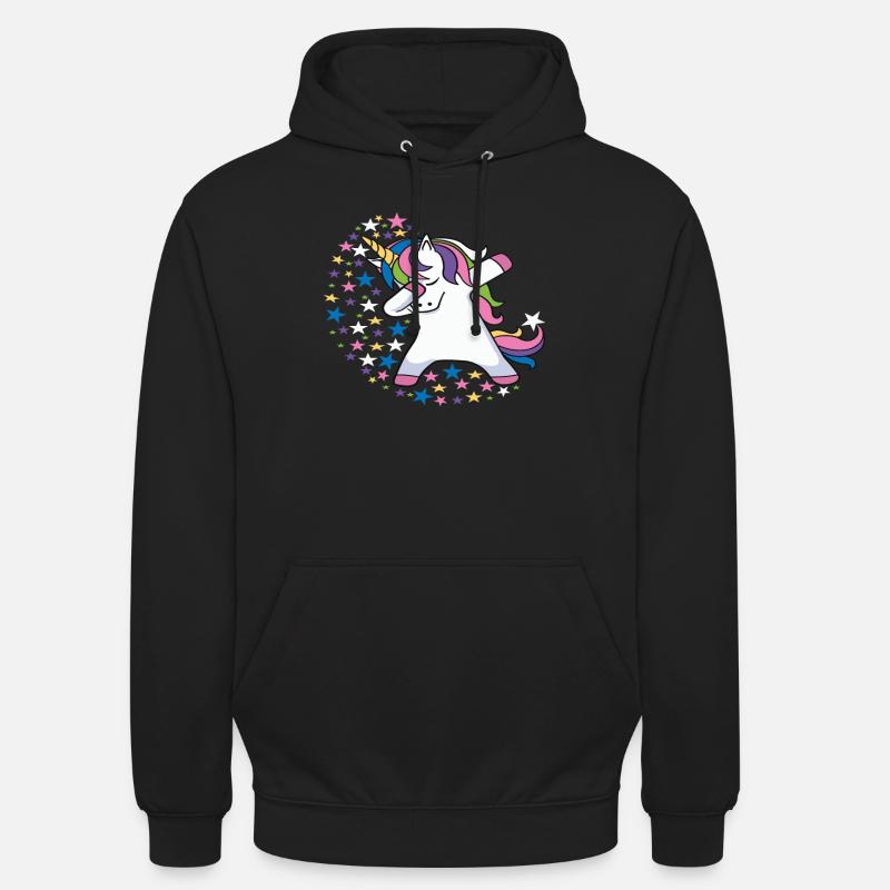 Dabbing Einhörner - Unisex Hoodie - Schwarz