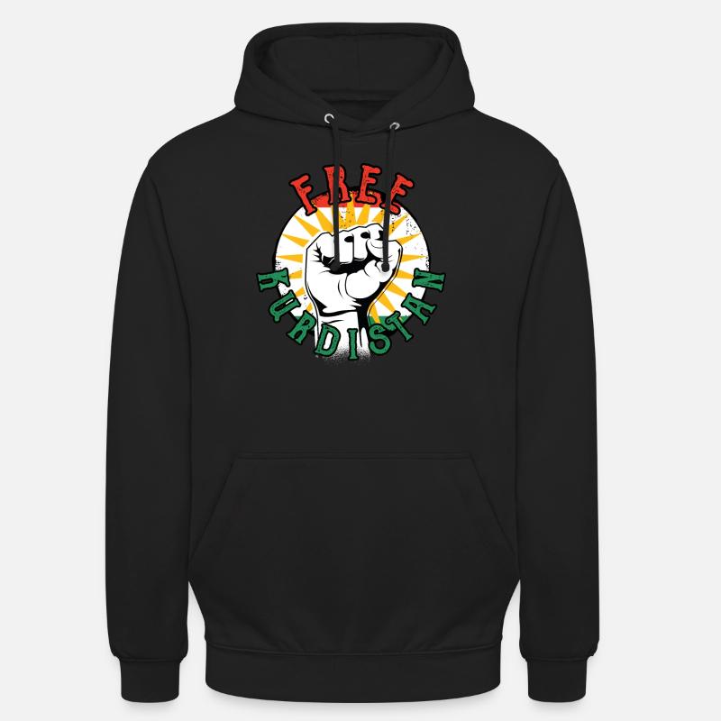 Kurdistan libre - Sweat-shirt à capuche unisexe - noir