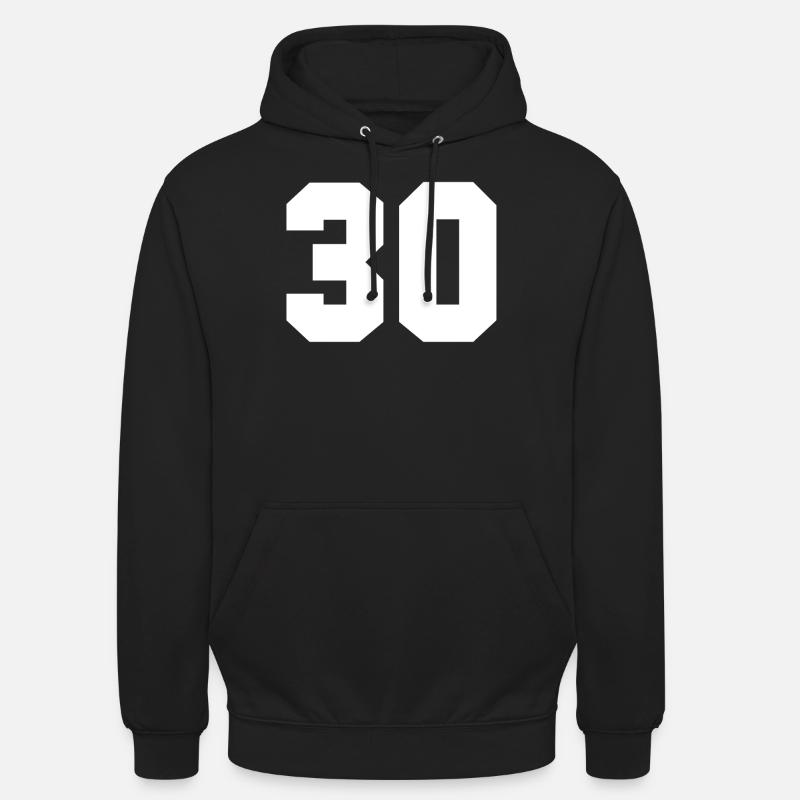 Numéro 30 - Sweat-shirt à capuche unisexe - noir