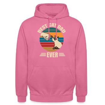 Siamese Katzen Cat Süss Lustig - Unisex Hoodie - Pink - Vorne - Alina (178cm) & Michal (187cm)