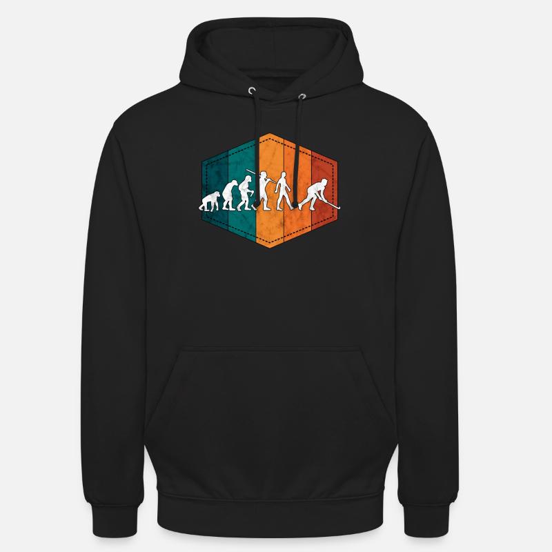 Hockey sur gazon évolution rétro - Sweat-shirt à capuche unisexe - noir
