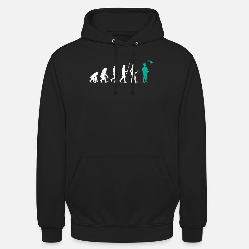 Pilote de drone Drone Evolution Drone - Sweat-shirt à capuche unisexe - noir