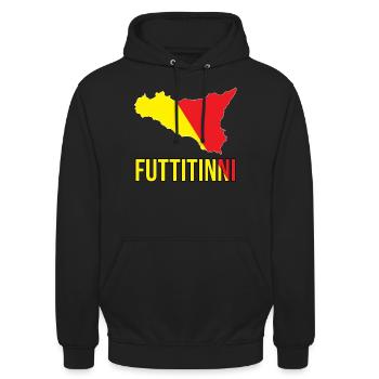 FUTTITINNI Sicile Sicile Italie Italien Regalo Mag - Sweat-shirt à capuche unisexe - noir - Devant - Alina (178cm) & Michal (187cm)