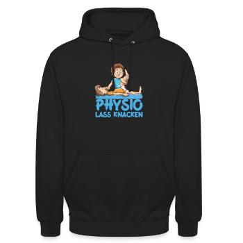 Physio fait craquer Physiothérapeute - Sweat-shirt à capuche unisexe - noir - Devant - Alina (178cm) & Michal (187cm)