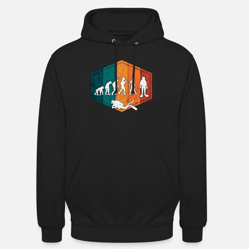 Plongeur evolution rétro plongeur - Sweat-shirt à capuche unisexe - noir