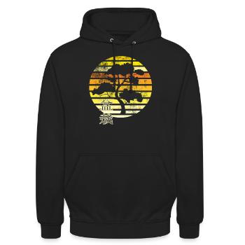 Bonsai - Unisex Hoodie - Schwarz - Vorne - Alina (178cm) & Michal (187cm)