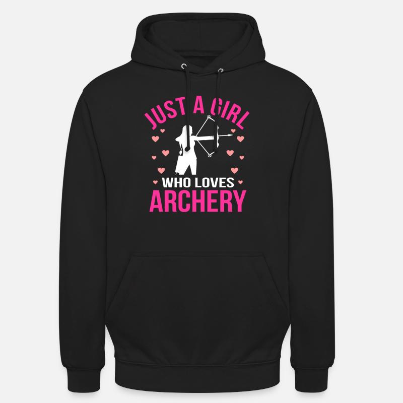 Tir à l’arc - Sweat-shirt à capuche unisexe - noir