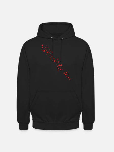 Herz - Unisex Hoodie - Schwarz