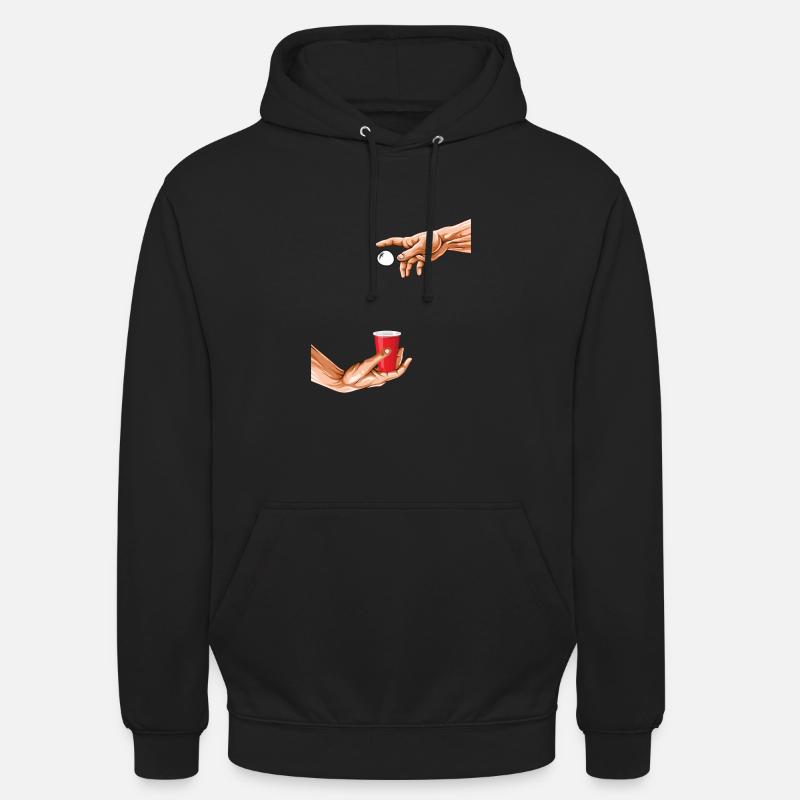 2 mains Beer Pong - Sweat-shirt à capuche unisexe - noir