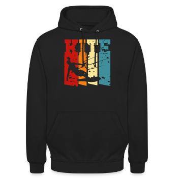 Kiteboarding - Kitesurfer - Unisex Hoodie - Schwarz - Vorne - Alina (178cm) & Michal (187cm)