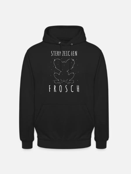 Frosch Frösche Sterne - Unisex Hoodie - Schwarz