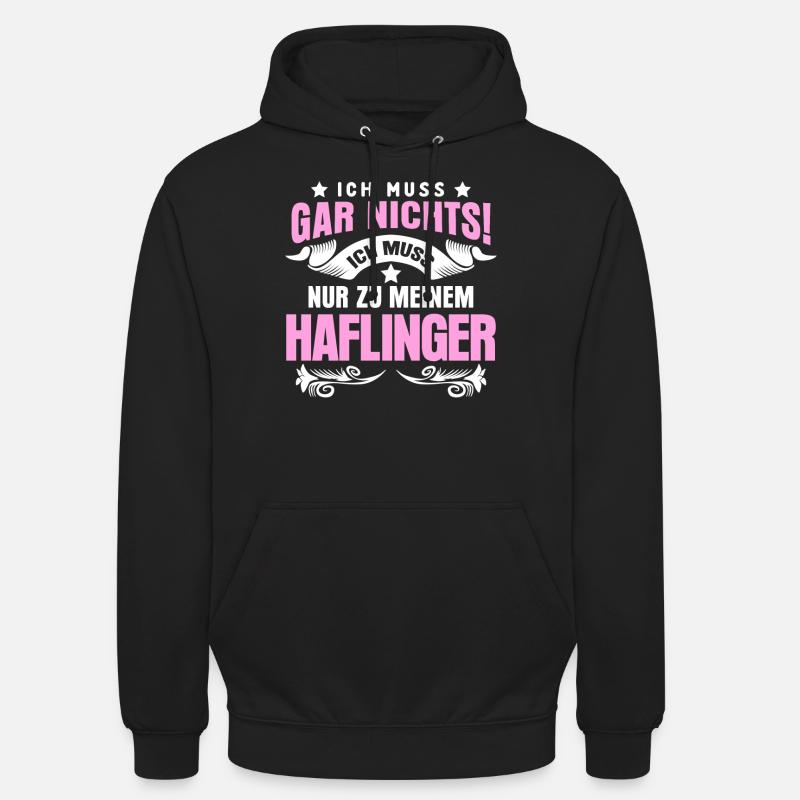 Haflinger - Pferde Spruch - Unisex Hoodie - Schwarz