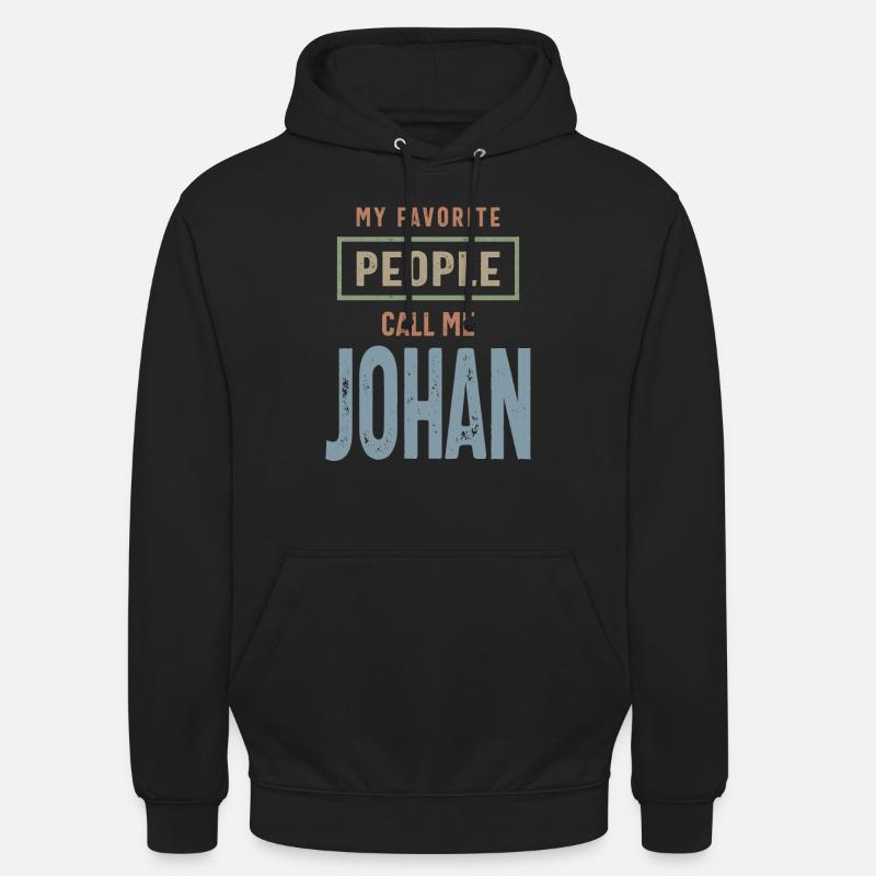 Johan Personalized Name Birthday Gift - Unisex Hoodie - black