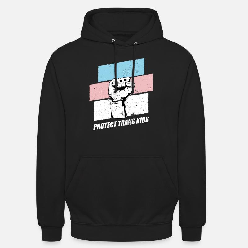 Protéger les enfants trans - Sweat-shirt à capuche unisexe - noir