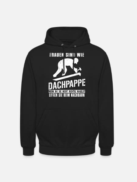 Dachdecker Dachdecken Dachspengler Dach Geschenk - Unisex Hoodie - Schwarz