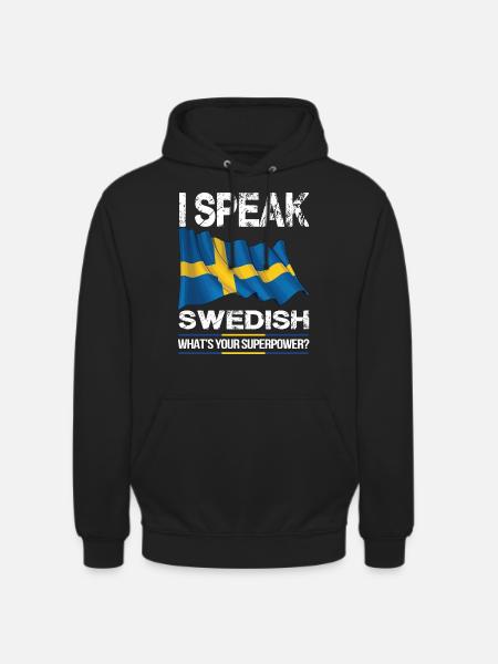 Swedish Swedish Sweden flag - Unisex Hoodie - black
