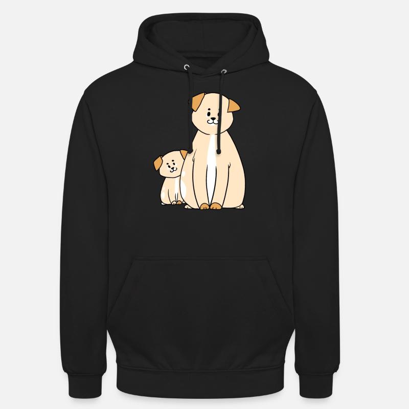 Chien chiot chiot - Sweat-shirt à capuche unisexe - noir