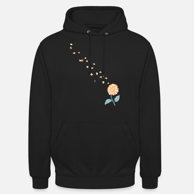 Fleur - Sweat-shirt à capuche unisexe - noir